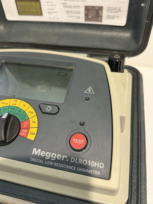 MEGGER DLRO10HD DIGITAL LOW RESISTANCE OHMMETER (SEE PICTURES) READ DESCRIPTION