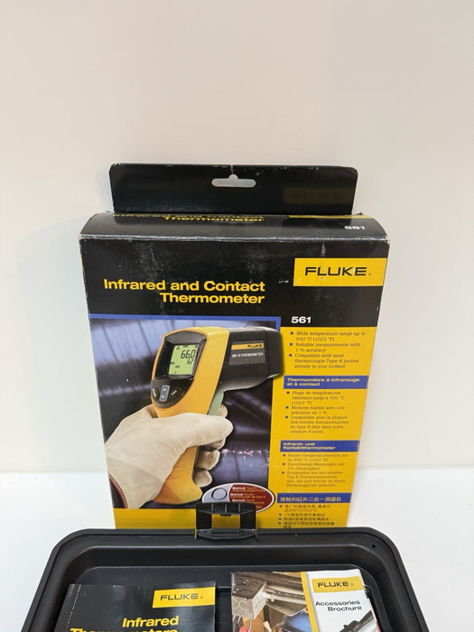 FLUKE 561 INFRARED & CONTACT THERMOMETER (NEW SEALED) SHIPS FAST