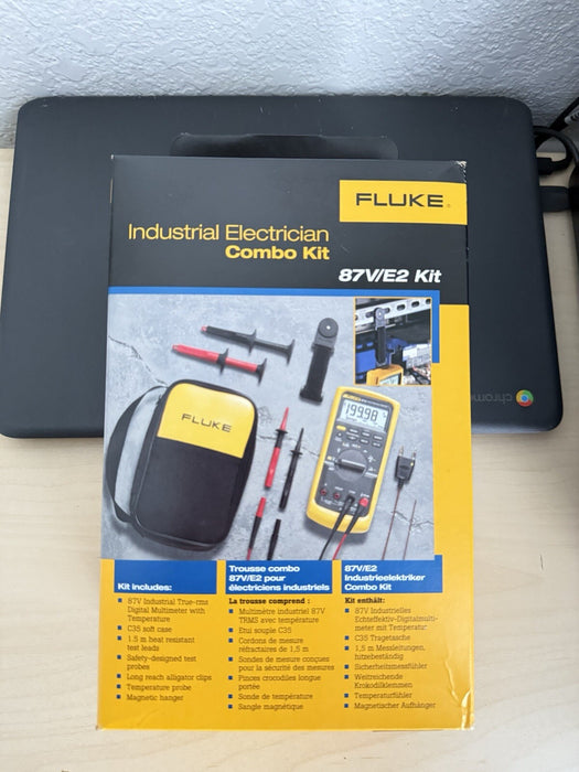 FLUKE 87V E2 INDUSTRIAL ELECTRICIAN COMBO KIT (NEW SEALED) MFD-2024 NEW USA MADE