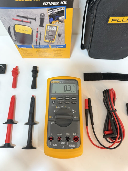 FLUKE 87V E2 INDUSTRIAL ELECTRICIAN COMBO KIT (NEW FACTORY SEALED) SHIPS FAST