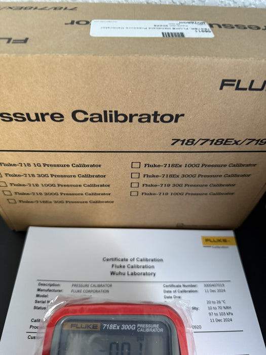 FLUKE 718EX300G INTRINSICALLY SAFE PRESSURE CALIBRATOR (FACTORY SEALED) MFD2024