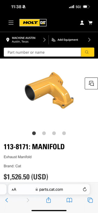 CAT 113-8171 MANIFOLD / NEW SEALED - FREE SHIPPING