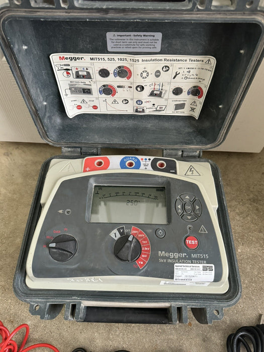 MEGGER MIT515 5kV INSULATION RESISTANCE TESTER(CALIBRATED 2023) FREE SHIPPING
