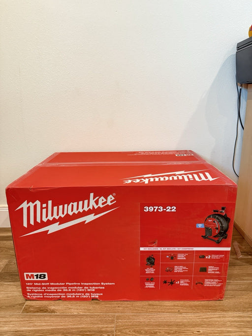 MILWAUKEE 3973-22 120 MID STIFF MODULAR PIPELINE INSPECTION SYSTEM (NEW SEALED)