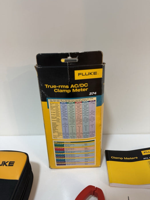 FLUKE 374 TRMS CLAMP METER W/LEADS (TESTED) SHIPS FAST