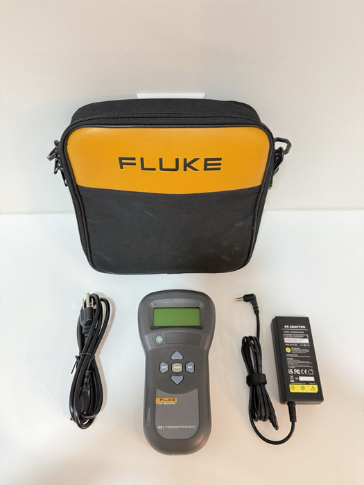 FLUKE HART SCIENTIFIC 1521 THERMOMETER READOUT W/ CHARGER - TESTED