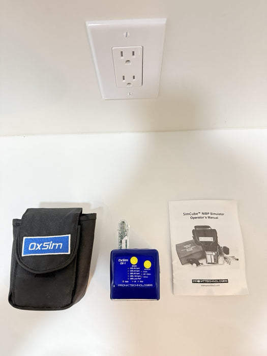 OXSIM OX-1 PULSE OXIMETER SIMULATOR W/BAG & MANUALS - FREE SHIPPING (TESTED)