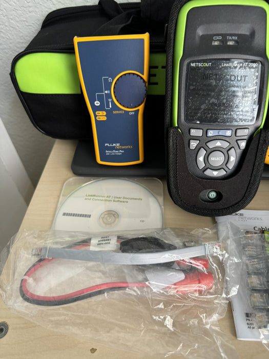 NETSCOUT LINKRUNNER AT 2000 KIT W/ INTELLITONE TONER & PROBE - FREE SHIPPING