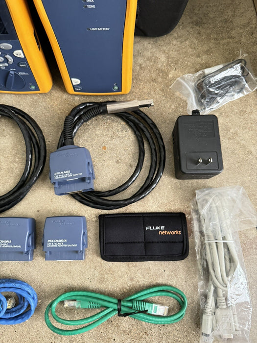 Fluke Networks DTX-1800 Cable Analyzer KIT and DTX-CHA001A CAT6 Channel Adapters