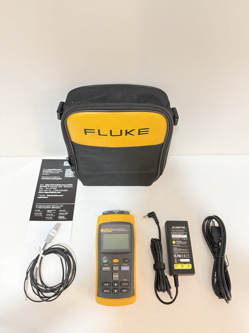 FLUKE 1523 REFERENCE THERMOMETER W/ PROBE & BAG (FREE SHIPPING ) TESTED