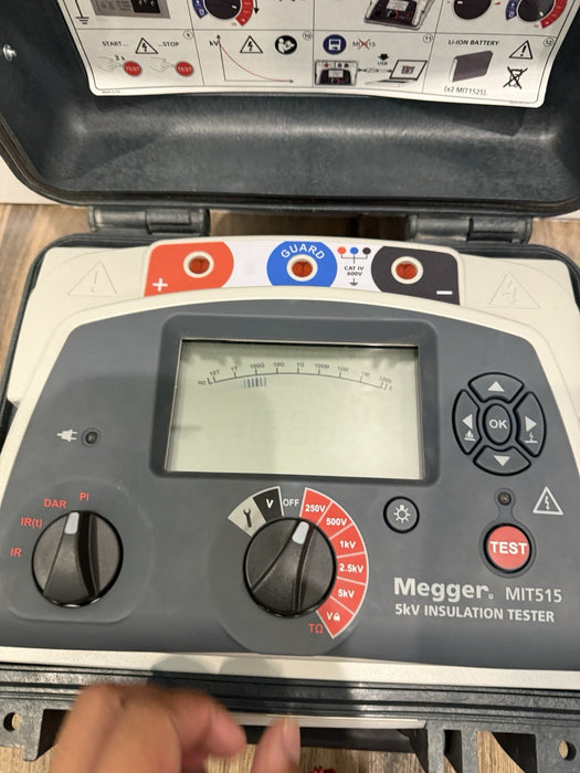 MEGGER MIT515 5KV INSULATION TESTER W/LEADS (TESTED) FREE SHIPPING