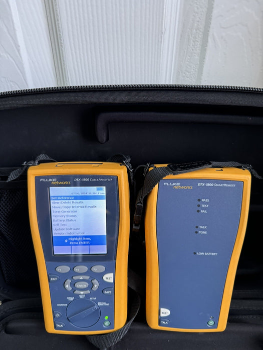 Fluke Networks DTX-1800 Cat6 Test Set W/Fluke hard Case & DTX1800 DTXCHA002