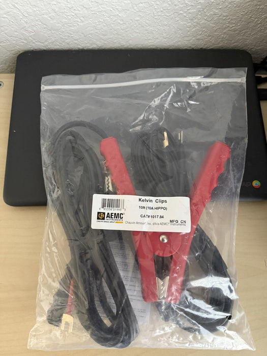 AEMC 1017.84 - KELVIN CLIPS 10 FT (10A - Hippo) (NEW SEALED ) FREE SHIPPING