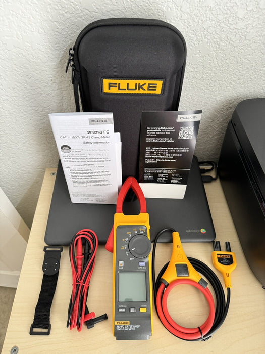 Fluke 393 FC CAT III 1500V True TRMS Wireless Clamp Meter W / iFlex - SHIPS FAST