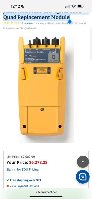 FLUKE NETWORKS CFP-QUAD MOD QUAD REPLACEMENT MODULE - FREE SHIPPING