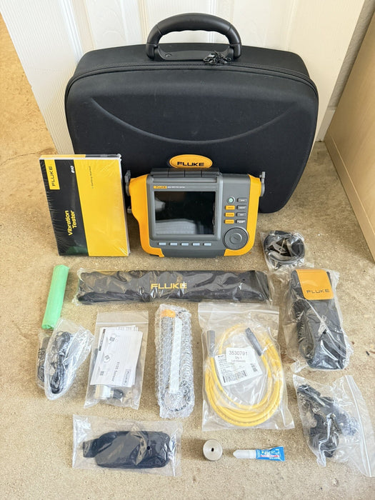 FLUKE 810 VIBRATION TESTER W /TACHOMETER & TRIAXIAL ACCELEROMETER/FREE SHIPPING
