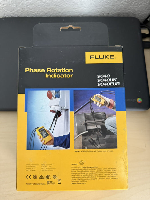 FLUKE 9040 3 PHASE ROTATION INDICATOR TESTER W / ACCESSORIES/FREE SHIPPING NEW