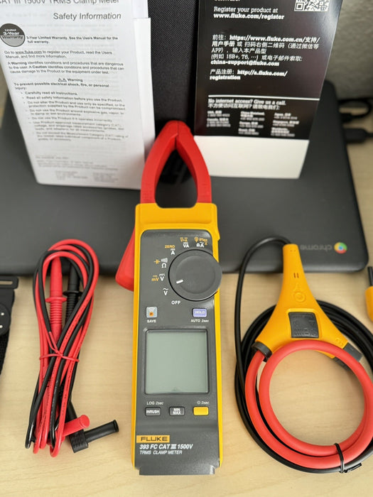 Fluke 393 FC CAT III 1500V True TRMS Wireless Clamp Meter W / iFlex - SHIPS FAST
