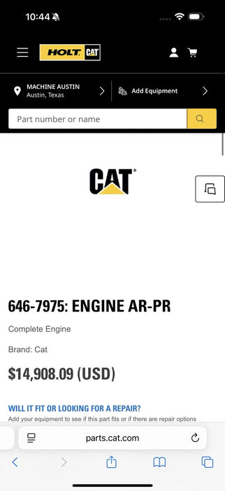 CAT 646-7975 ENGINE AR-PR (NEW SEALED) SHIPS FAST - FREE SHIPPING