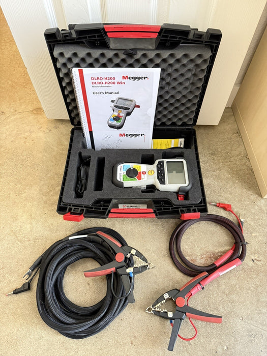 MEGGER DLRO-H200 HIGH-PERFORMANCE HANDHELD 200 A OHMMETER (FREE SHIPPING)