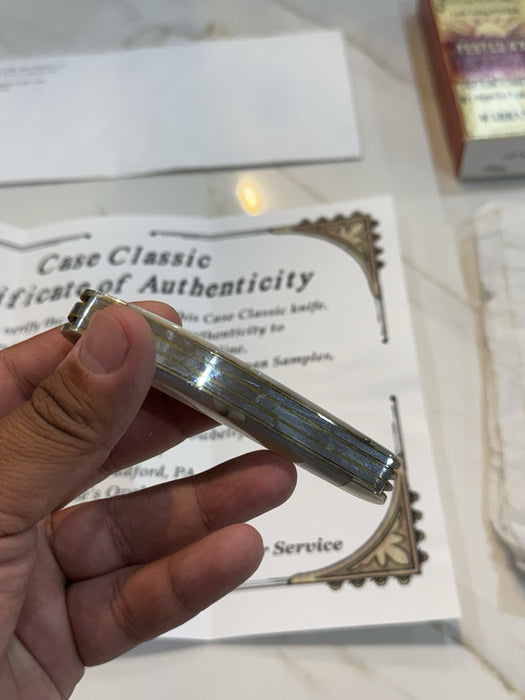 CASE 5039 FIVE BLADE SOWBELLY KNIFE GENUINE PEARL1993 1 OF 10 & CERTIFICATE RARE