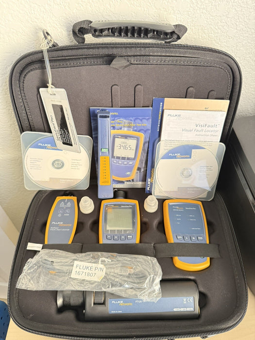 FLUKE FTK1300 SIMPLIFIBER PRO KIT W/ ACCESSORIES & BAG - SHIPS FAST