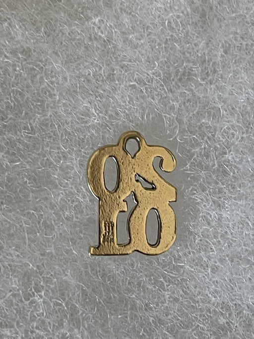 James Avery 2001 14k Gold Charm RARE retired Stacked ‘01 Graduation Class Of