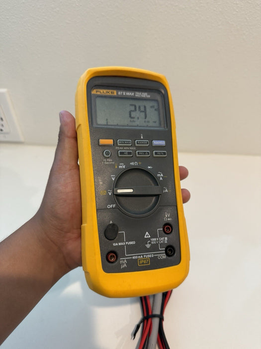 Fluke 87V MAX TRUE RMS MULTIMETER W/ LEADS & CLIPS (SHIPS FAST)