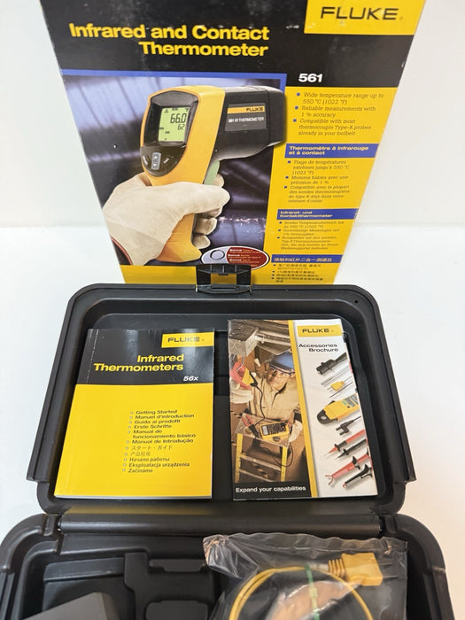 FLUKE 561 INFRARED & CONTACT THERMOMETER (NEW SEALED) SHIPS FAST