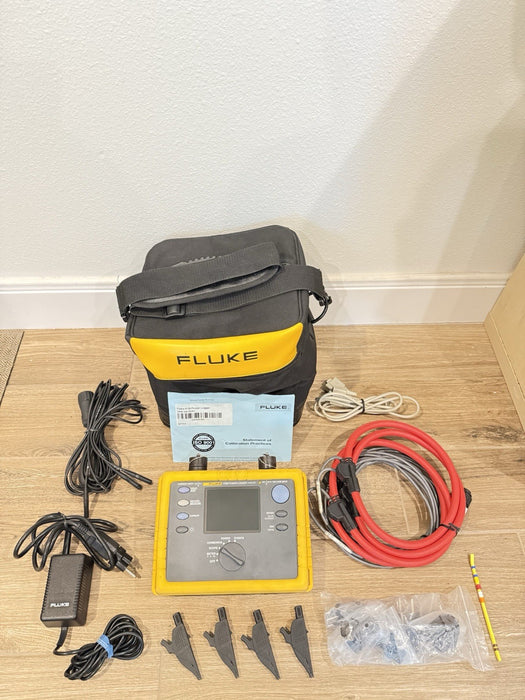 FLUKE 1735 THREE-PHASE POWER LOGGER W/ PROBES & CASE & CHARGER - FREE SHIPPING