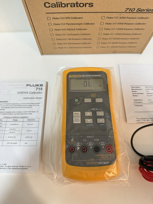 FLUKE 715 VOLT/MA CALIBRATOR (NEW FACTORY SEALED)CALIBRATED 2024 - FREE SHIPPING