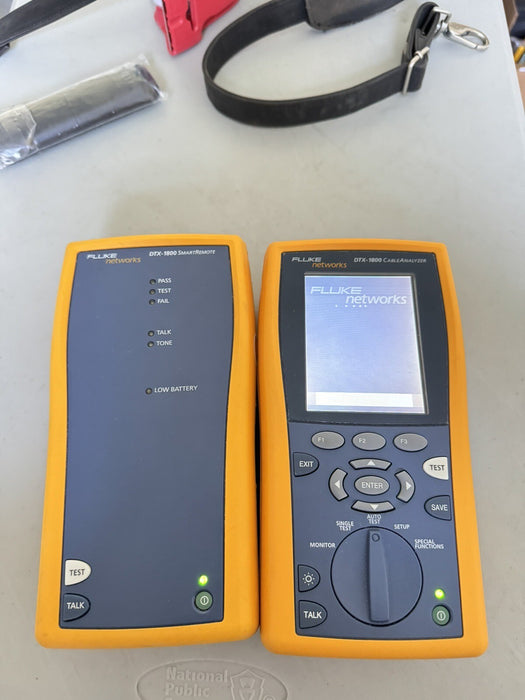 FLUKE NETWORKS DTX-1800 MM MFM2 CABLE ANALYZER FIBER COPPER CERTIFICATION TESTER