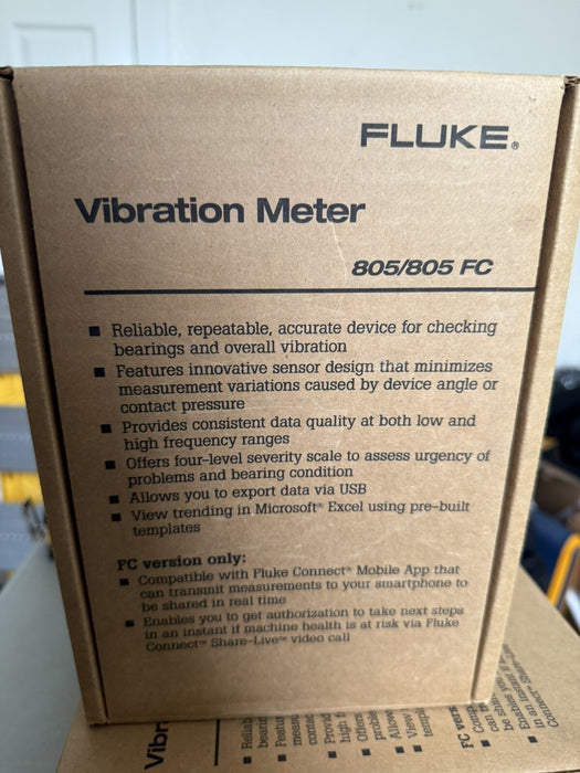 Fluke 805 FC Vibration Meter Analyzer (NEW) SHIPS FAST - FREE SHIPPING
