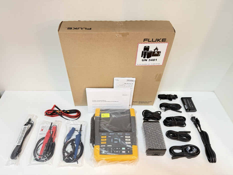 FLUKE 190-202-III 2CH 200MHZ 5GSs SCOPEMETER (NEW FACTORY SEALED)CALIBRATED 2024