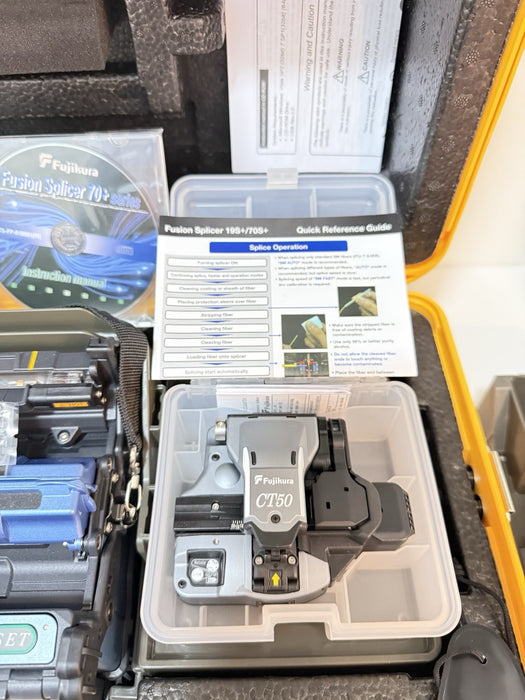 FUJIKURA 70S+ FUSION SPLICER KIT W/CT50 CLEAVER (NEW SEALED) FREE SHIPPING