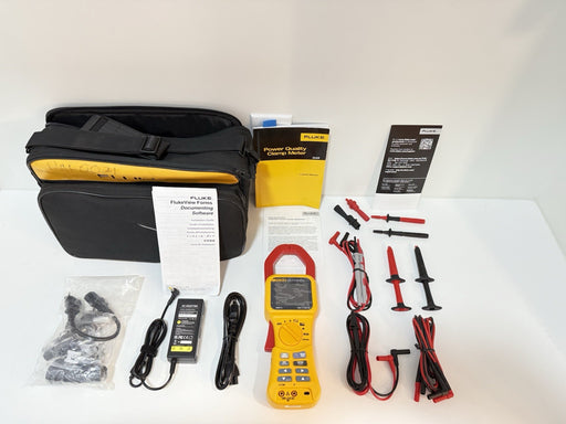 FLUKE 345 POWER QUALITY CLAMP METER W/LEADS & ACCESSORIES (TESTED)NEW SHIPS FREE