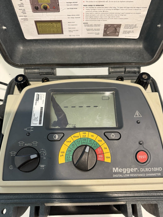 MEGGER DLRO10HD DIGITAL LOW RESISTANCE OHMMETER (SEE PICTURES) READ DESCRIPTION