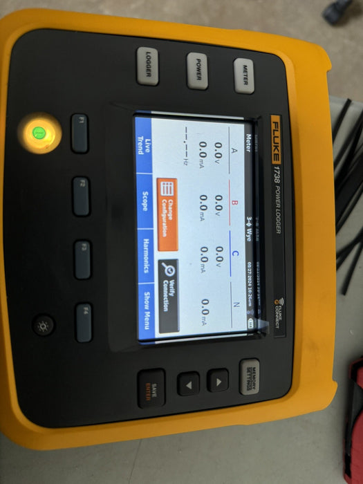 FLUKE 1738/EUS/WWG POWER LOGGER KIT 3 PHASE W/ BAG/FREE SHIPPING/GOOD CONDITION