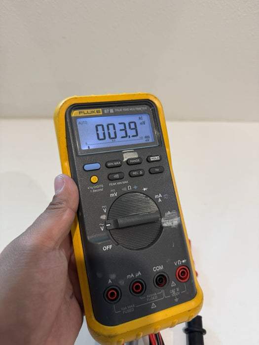 FLUKE 87 III TRUE RMS MULTIMETER W/LEADS & CLIPS - SHIPS FAST