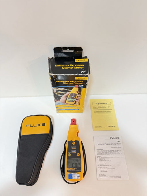 FLUKE 771 MILLIAMP PROCESS CLAMP METER W/ BAG & MANUALS - SHIPS FAST