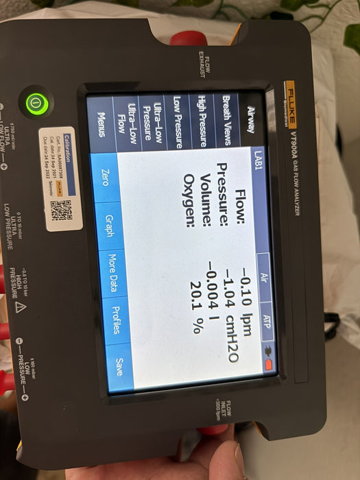 FLUKE VT900A GAS FLOW ANALYZER (CALIBRATED 2022) W/VAPOR & CHARGER-FREE SHIPPING