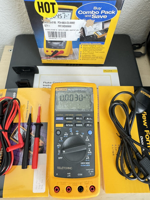 Fluke 189/FVF Combo Pack True RMS Digital Multimeter / SHIPS FAST (RARE ITEM)