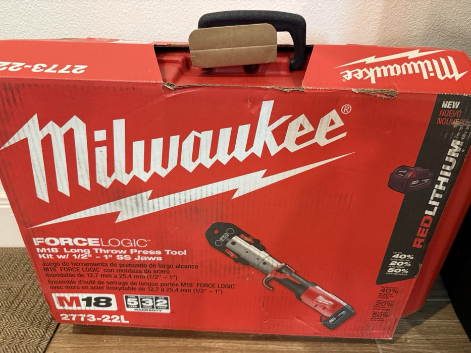 MILWAUKEE 2773-22L M18 1/2”- 1” JAWS LONG THROW PRESS TOOL KIT -FACTORY NEW SEAL