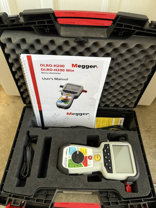 MEGGER DLRO-H200 HIGH-PERFORMANCE HANDHELD 200 A OHMMETER (FREE SHIPPING)