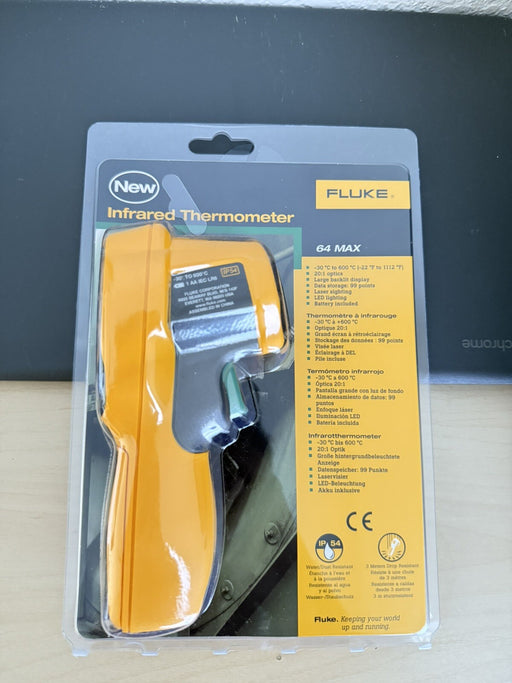 FLUKE 64 MAX INFRARED THERMOMETER (NEW SEALED) - FREE SHIPPING