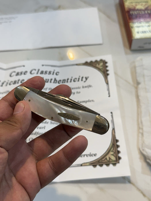 CASE 5039 FIVE BLADE SOWBELLY KNIFE GENUINE PEARL1993 1 OF 10 & CERTIFICATE RARE
