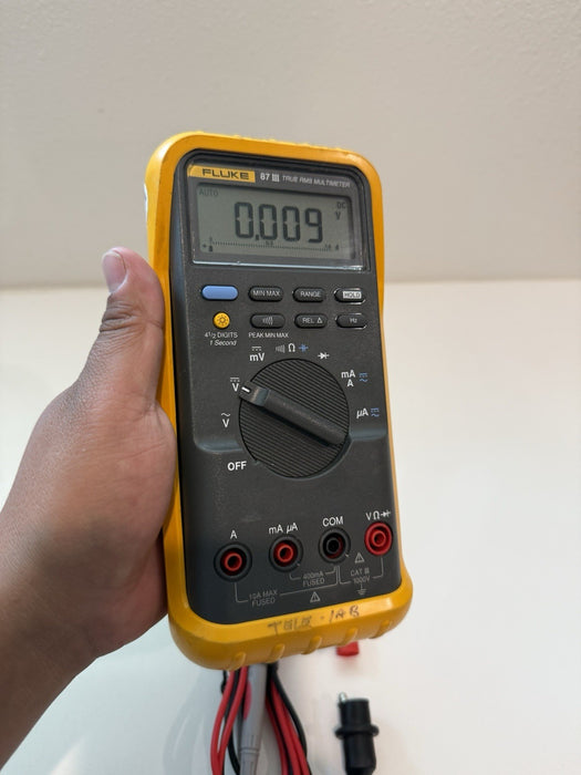FLUKE 87 III TRUE RMS MULTIMETER W/LEADS & CLIPS - SHIPS FAST