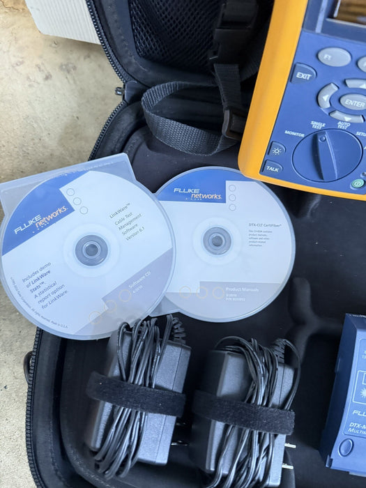 FLUKE DTX-CLT CERTIFIER OPTICAL LOSS TEST SET W/MFM2 MODULE-FREE SHIPPING