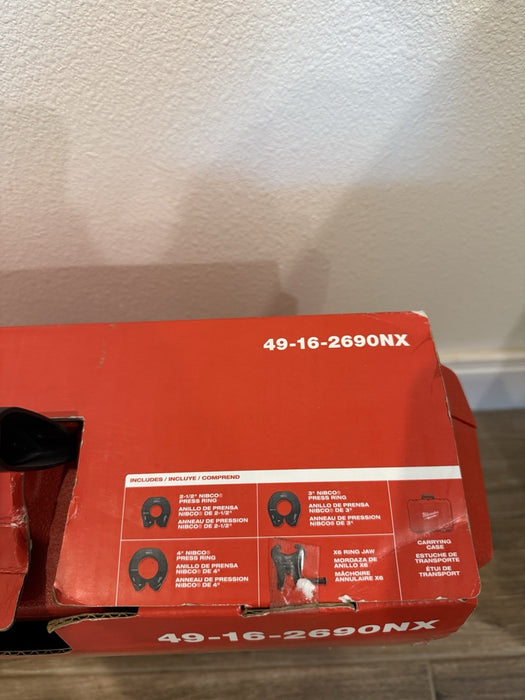 MILWAUKEE 49-16-2690NX 2-1/2" - 4" NIBCO PRESS RING KIT (NEW FACTORY SEALED) NEW