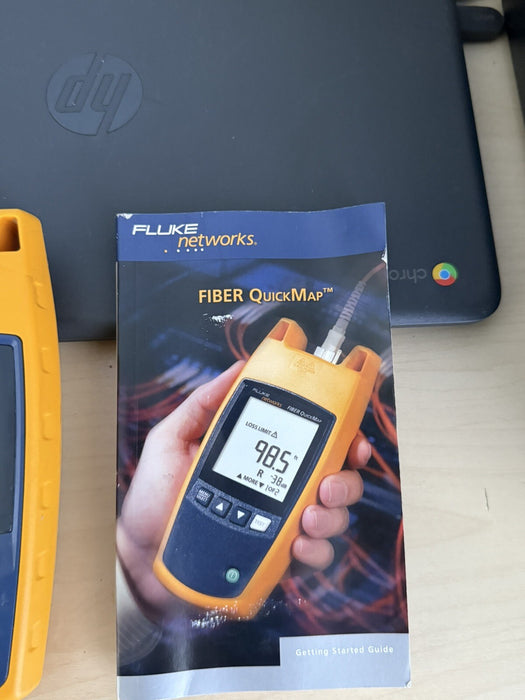 FLUKE NETWORKS FIBER QUICK MAP TESTER - WITH CABLES AND CASE